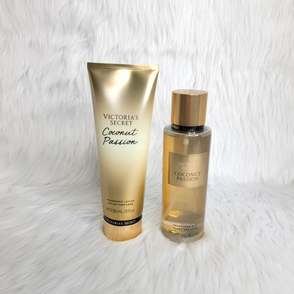 Victoria's Secret Coconut Passion Mist & Lotion Set.